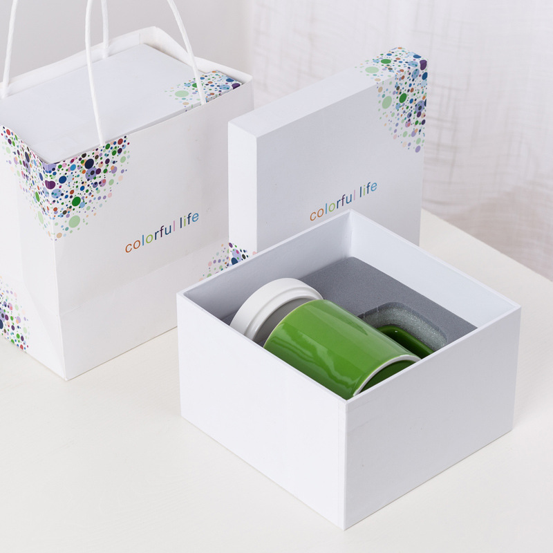 Taza de cerámica de té original Taza de té de flores Taza de marca con tapa Taza de agua Taza de oficina impresa publicitaria LOGO