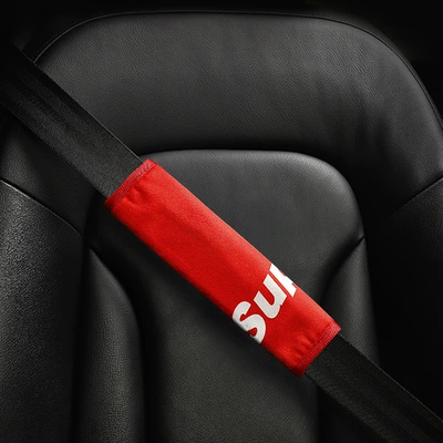 Headrest – Neck Pillow Car Waist Cushion - sup-red-shoulder-strap