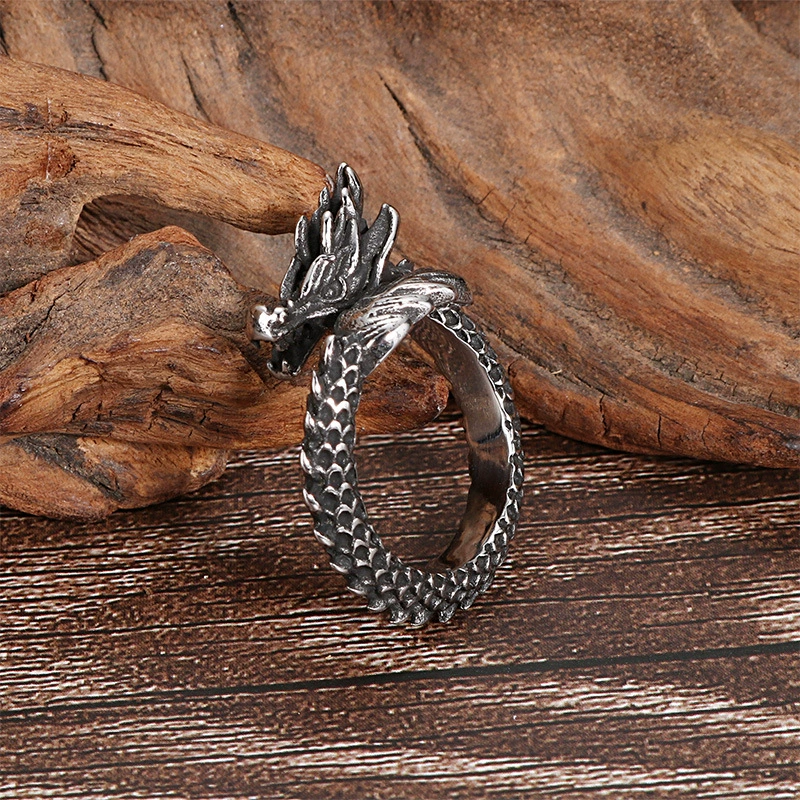 Retro ethnic accessory, men's ring stainless steel, ethnic style, wholesale, European style