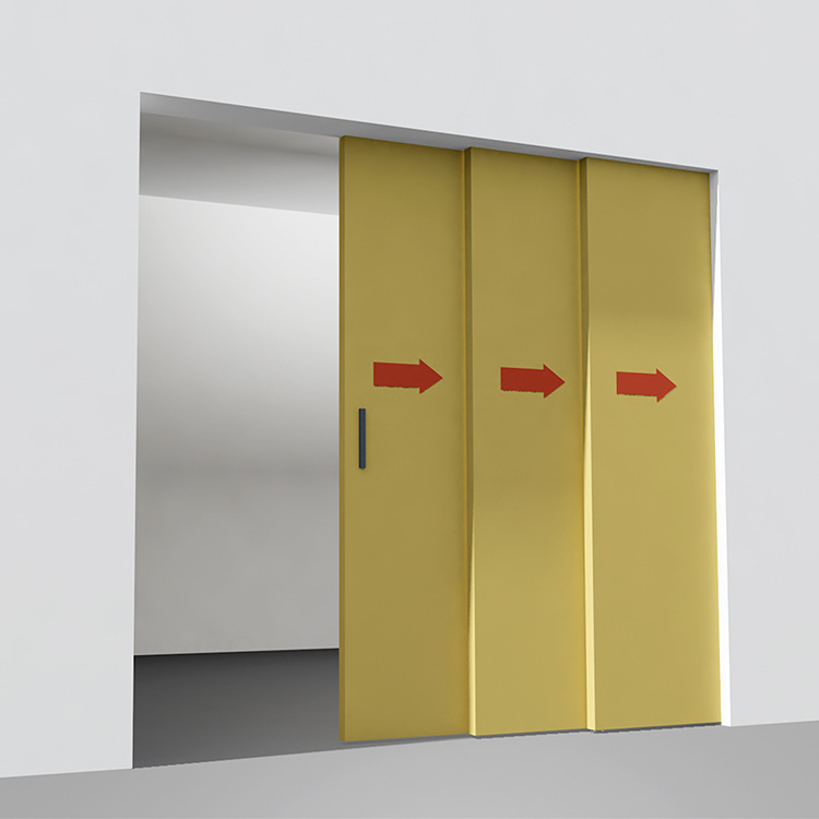 Three-Way Sliding Door, Ultra-Narrow Kitchen Door Pulley, Buffer Hanging Wheel Track, Interlocking Door Accessories, Silent Slide Rail