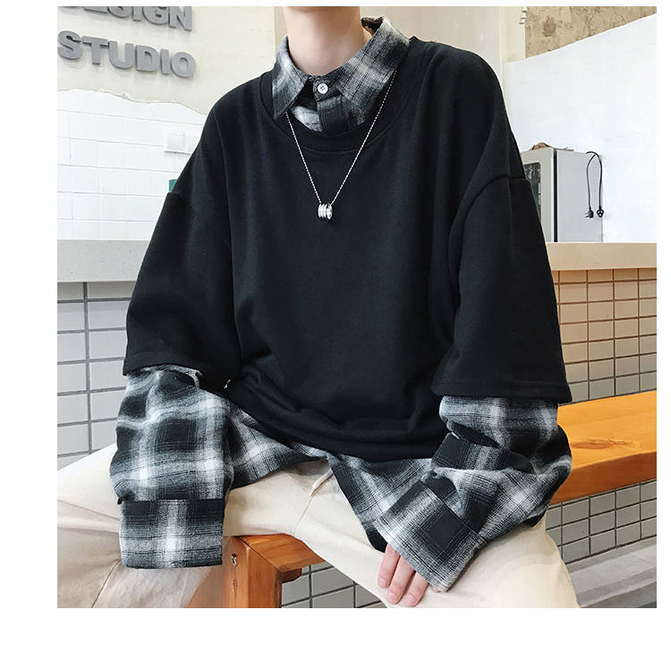 Chaqueta de los hombres otoño 2023 casual todo partido superior del collar del soporte color sólido japonés flojo Delgado abrigo de los hombres