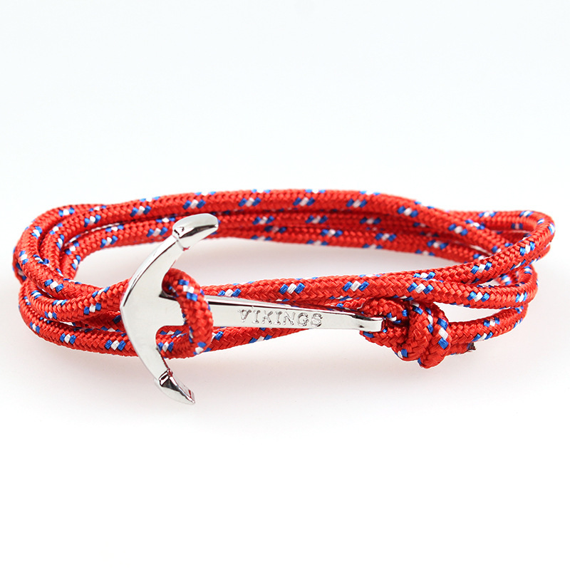 Spot wholesale fishtail this year red rope vikings ship anchor bracelet fishhook Viking pirate SA Silver Spot wholesale fishtail this year red rope vikings ship anchor bracelet fishhook Viking pirate SA Silver