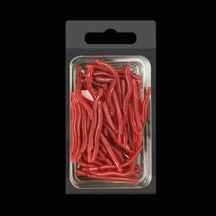 Weihé 3.5cm Soft Red Worm Earthworm Kit for Lure Fishing - 50 Pieces/Box, Suitable for Freshwater and Brackish Water Cross-Border Shipping