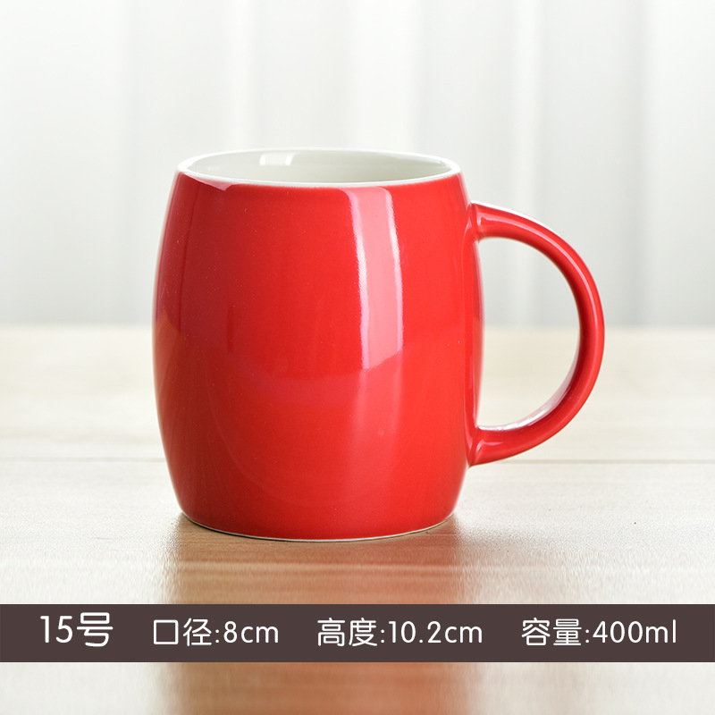 Color sólido mate esmalte Taza de cerámica ins tazas hogar taza de agua taza de café nórdico logotipo impreso