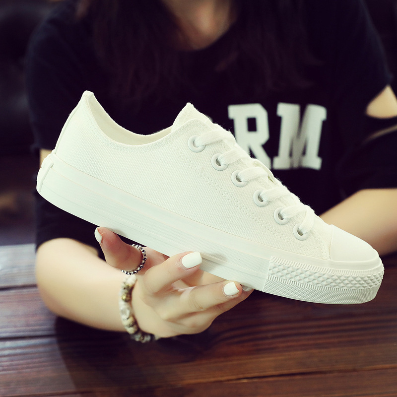 DF Yunian YN666 All-White Export Korean Casual Canvas Shoes Classic Women's Shoes DF Yunian YN666 All-White Export Korean Casual Canvas Shoes Classic Women's Shoes