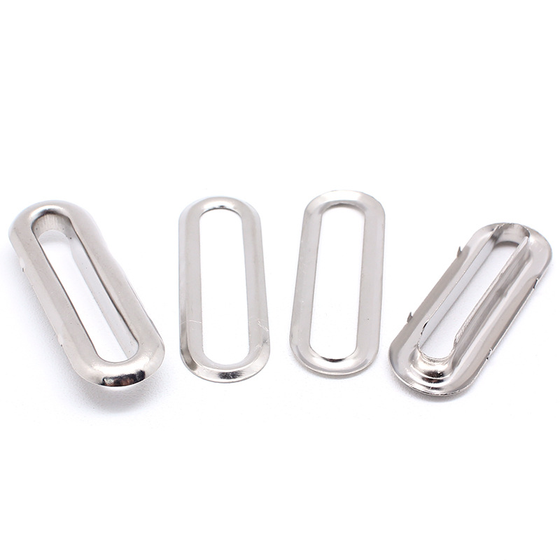 鞋材辅料4cm椭圆型槽扣铁质金属椭圆扣 宽边加厚收纳盒旦形气眼扣