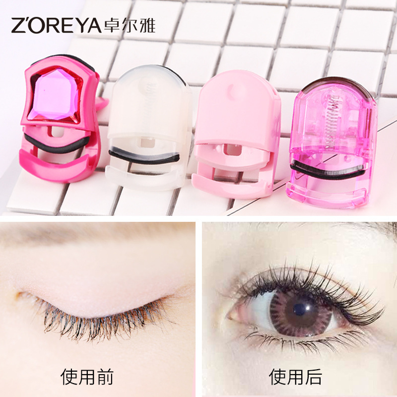 Zhuolya transfronterizas herramientas de belleza al por mayor principiante portátil fácil de usar ojo pestañas rizador manual mini rizador de pestañas