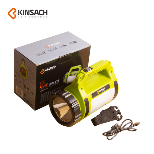 High-power spotlight flashlight LED camping light cross-border strong light searchlight patrol fishing portable light rechargeable
