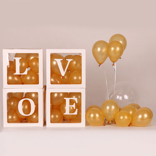 Hollywood LOVE Surprise Balloon Box Transparent Box Baby Birthday Party Wedding Creative Balloon Decoration BABY