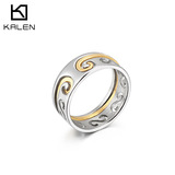 Tiktok Пара аксессуаров, Big Talk, американское путешествие на Запад, Великий Мудрец, Золотая кубика, тесное кольцо обруча, кольцо с двумя в одном