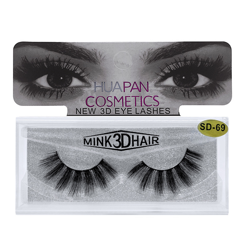En stock venta al por mayor 3D visón pelo pestañas postizas versión colgante Serie SD suave pestañas largas múltiples capas gruesas pestañas postizas