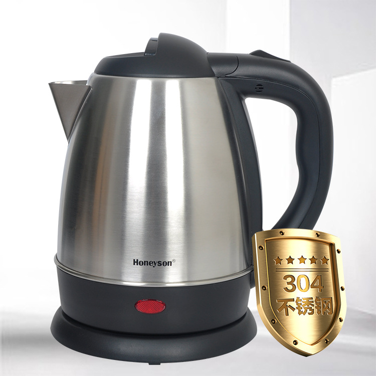 Honeyson Hervidor eléctrico al por mayor Hotel ABS mango 1350W 304 Acero inoxidable 1.2L