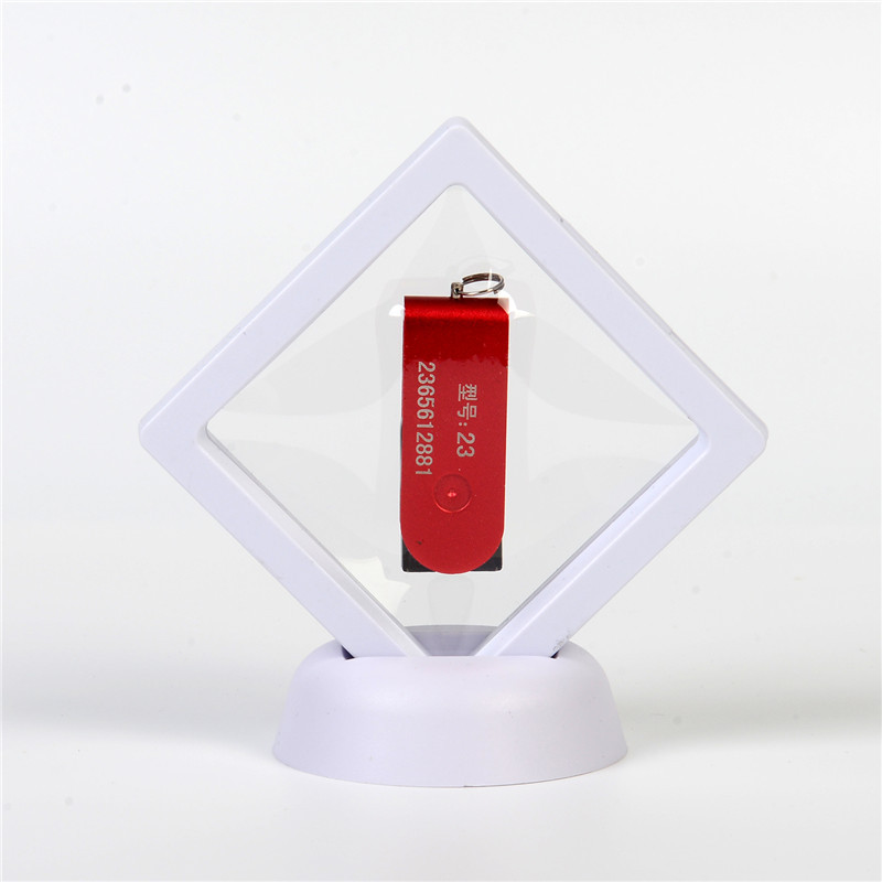 Caja de exhibición de película de PE transparente de 70*70, caja de suspensión de plástico, caja de regalo para monedas conmemorativas, insignias, joyas y monedas