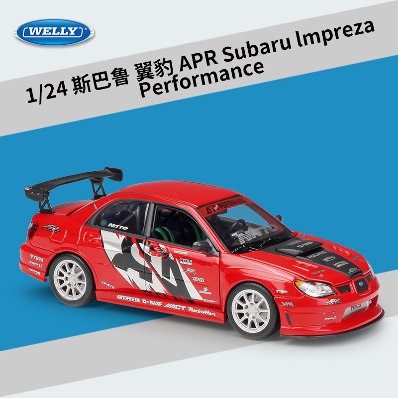 WELLY1:24 Subaru Impreza APR Subaru lmpreza Performance alloy car model WELLY1:24 Subaru Impreza APR Subaru lmpreza Performance alloy car model