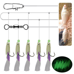 Weihe string hook Iseni luminous fish string hook sea fishing freshwater fishing dual-purpose hanging 1 string 5 fish fishing gear wholesale