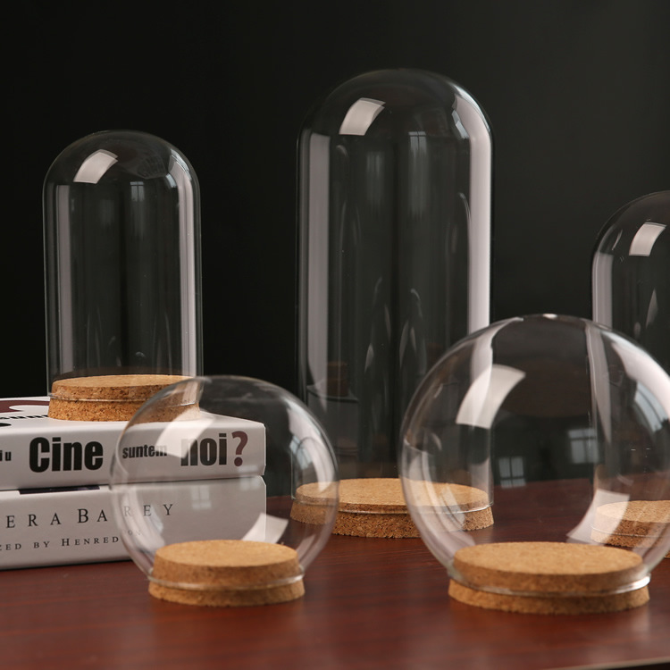 Yongsheng flor a prueba de polvo cubierta de vidrio arcilla cerámica suave fieltro de lana muñeca hecho a mano botella de vidrio de corcho