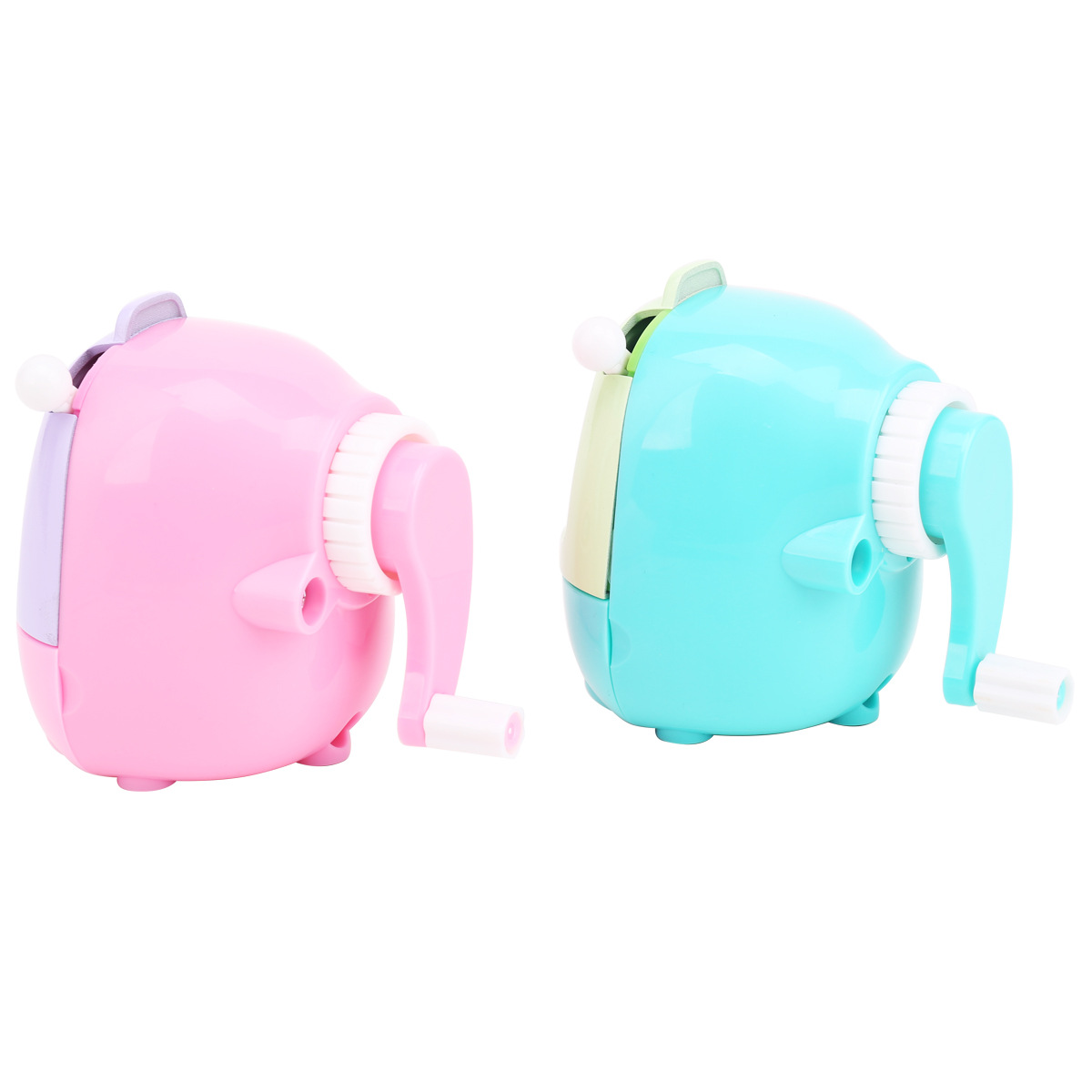 Deli 0738 mochila sacapuntas Sacapuntas de lápiz de manivela sacapuntas para estudiantes