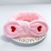 Flannel hairgrip with bow, headband for face washing, hair accessory, Korean style, wholesale