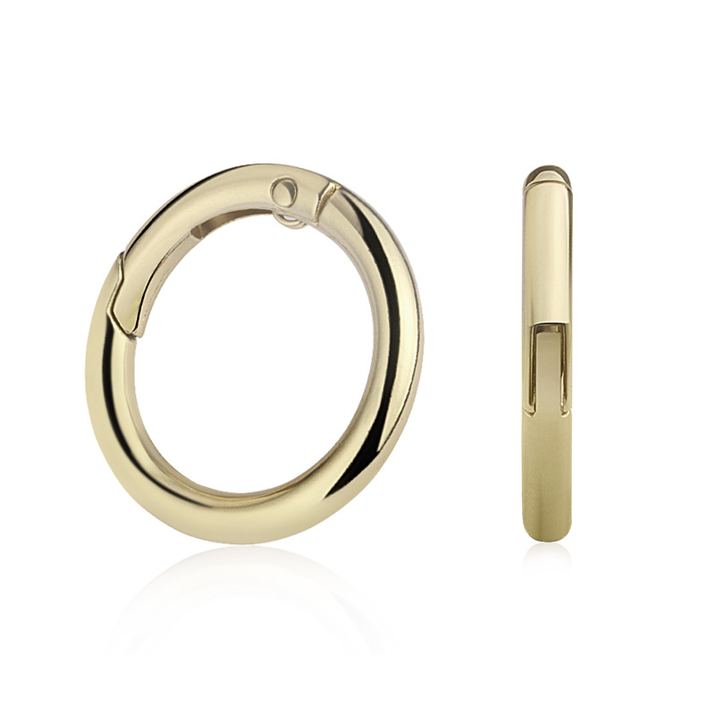 送料無料 欧州規格 亜鉛合金 スプリングリング ポータブルハンギングバックル オープンリング 追跡・紛失防止キーホルダー アクセサリー