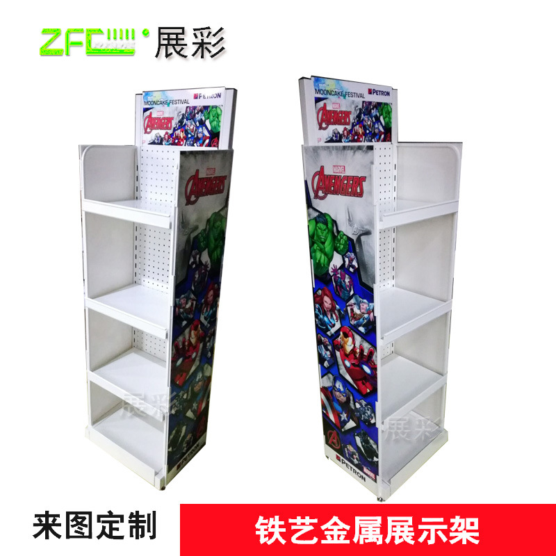 潮玩店玩具展示架精品店四层展架商场盲盒陈列架新款金属货架工厂