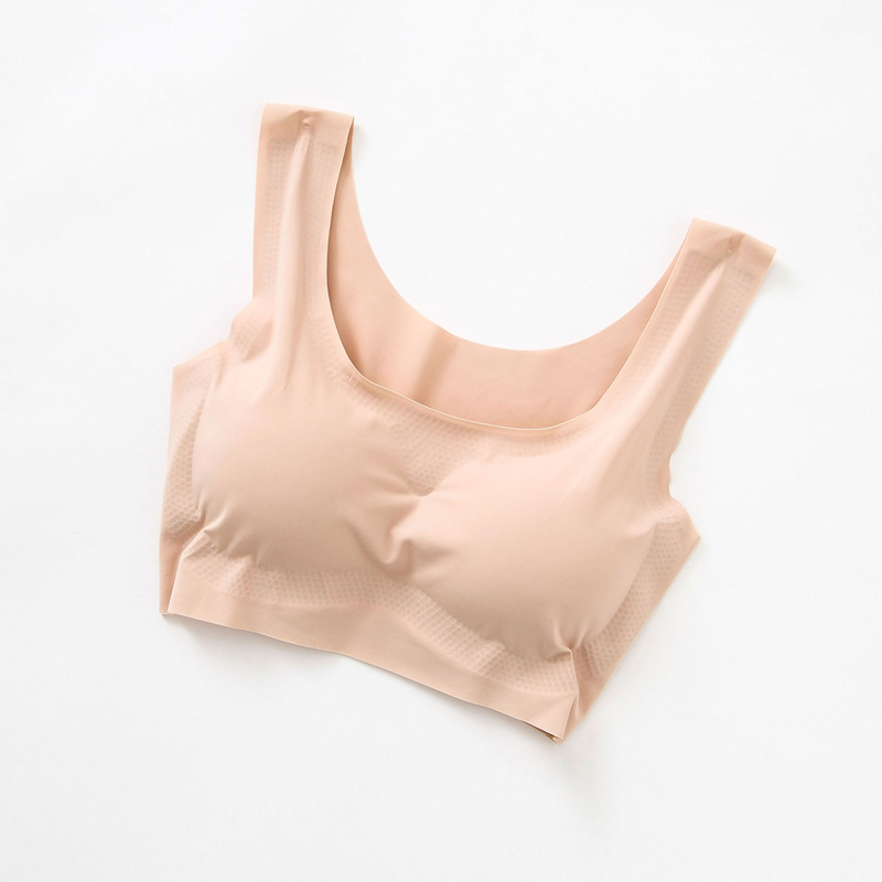 Japanese Seamless Underwear Silk Women Seamless Steel Ring Shockproof Running Vest Sports Bra Seamless Comfortable for Summer