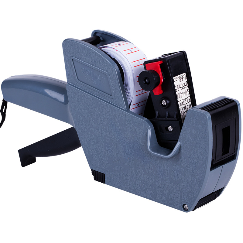 Deli 7504 sola fila máquina de fijación de precios codificación pistola supermercado producto precio máquina de codificación