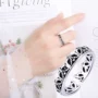 男女开口关节做旧款指环