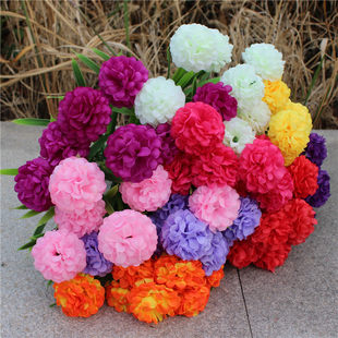 Onion ball simulation flowers 7 Hydrangea silk flowers fake flowers decorative hydrangea photo studios landing decorative fake flowers