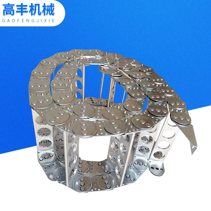 Резьбонарезной трубопровод Мост Стальная нержавеющая сталь металлическая цепь резервуара полностью закрытая стальная алюминиевая Тяговая цепь Цепь резервуара для станка