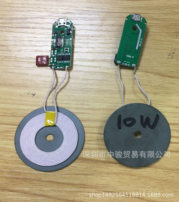 10W crystal wireless motherboard QI wireless charger 15W motherboard base transmitter cross-border motherboard manufacturers
