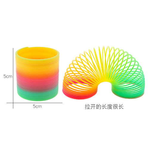 Taiwan Color Bag Rainbow Circle 5*5 Magic Art Spring Circle Stacking Circle Street Stall Hot Selling Children's Educational Toys