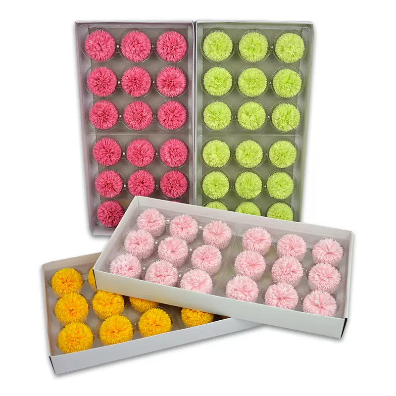 教师节表情包乒乓菊巨型球菊康乃馨香皂花头花束皂花笑脸盆栽制作