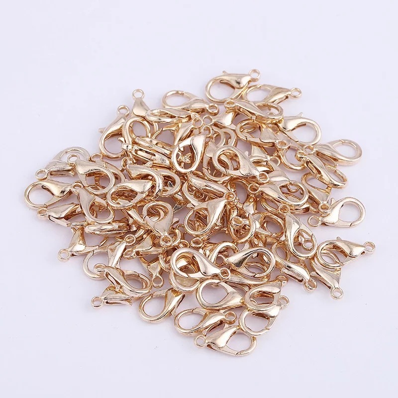 DIY Jewelry Accessories Beading Material Bracelet Necklace Connection Buckle Toy Buckle Key Chain Color-Preserving Alloy Lobster Buckle