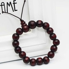 厂家批发 木珠配件红檀木佛珠念珠 手串木珠手链佛珠男女手链饰品