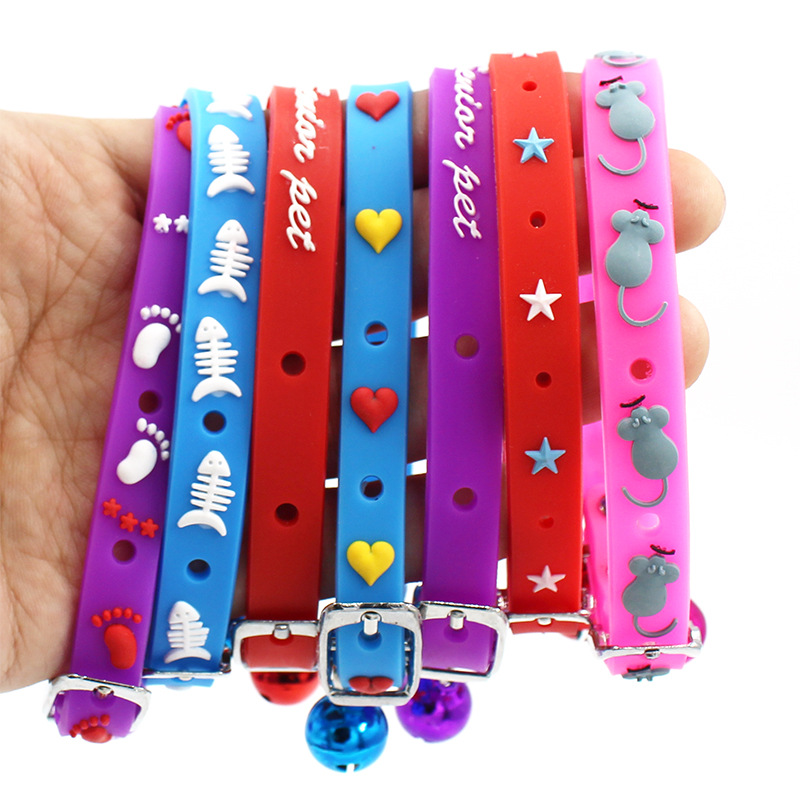 Collar de silicona para mascotas collar de campana para gatos collar de perros pequeños artículos para mascotas image 3