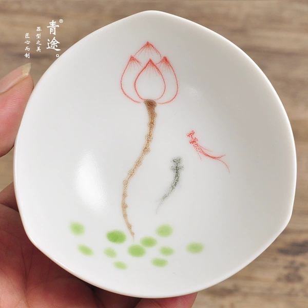 Matt triangle large cup fish play lotus