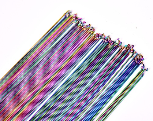 NanLio mountain bike spokes vacuum electroplating color 26/27.5/29 inch hub spokes with caps