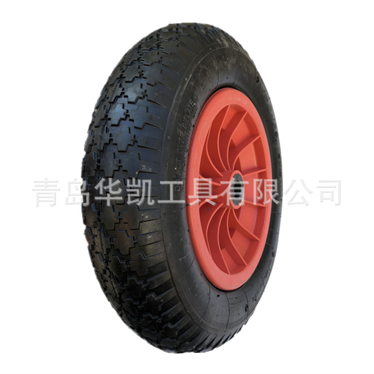 14寸3.50-8欧式塑料滚针轴承轮毂橡胶充气轮子 欧洲美洲市场用轮