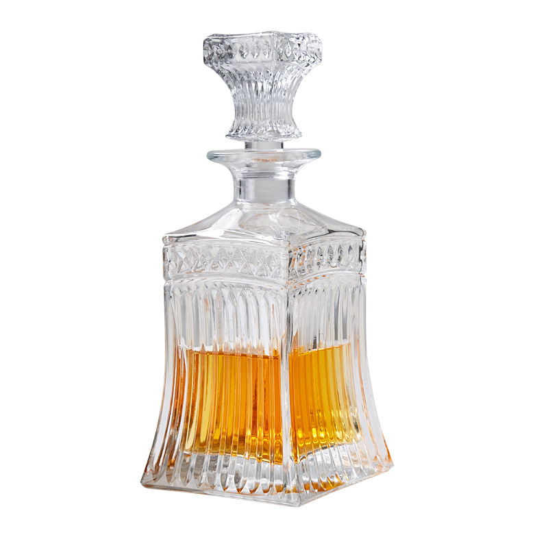 Decantador de vino de cristal de vidrio