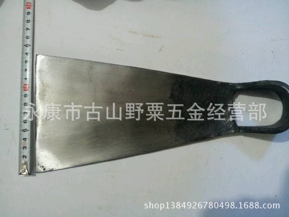 土打锻打平口宽板锄头 农用锄头 野营挖锄  大锄头 铺钢锄头