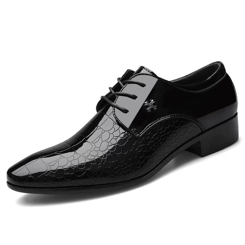 "Work extra large classic suit for leather shoes, wedding shoes pointy toe, plus size"