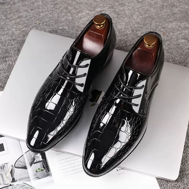 "Work extra large classic suit for leather shoes, wedding shoes pointy toe, plus size"