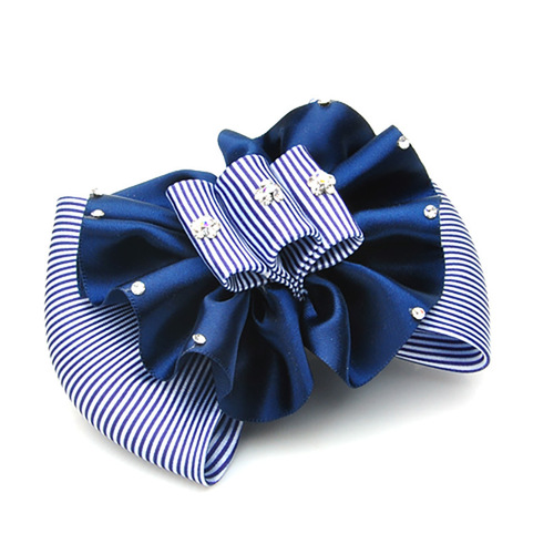 Nurse stewardess job butterfly clip bank profession hair net with drill flower hotel with net hair accessory hair ring