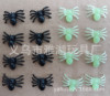 Halloween spider ghost festival mini spider black luminous two colors can be selected 2x1.5 cm