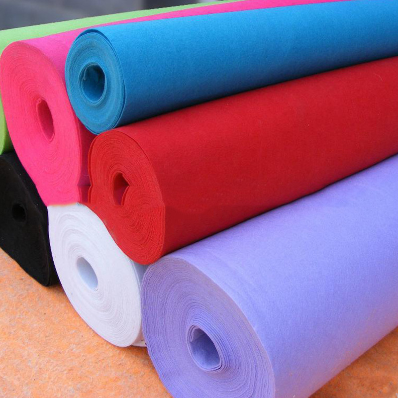 大量供应 针刺化纤羊毛毡 工艺品彩色混纺毛毡布 DIY毛毡批发