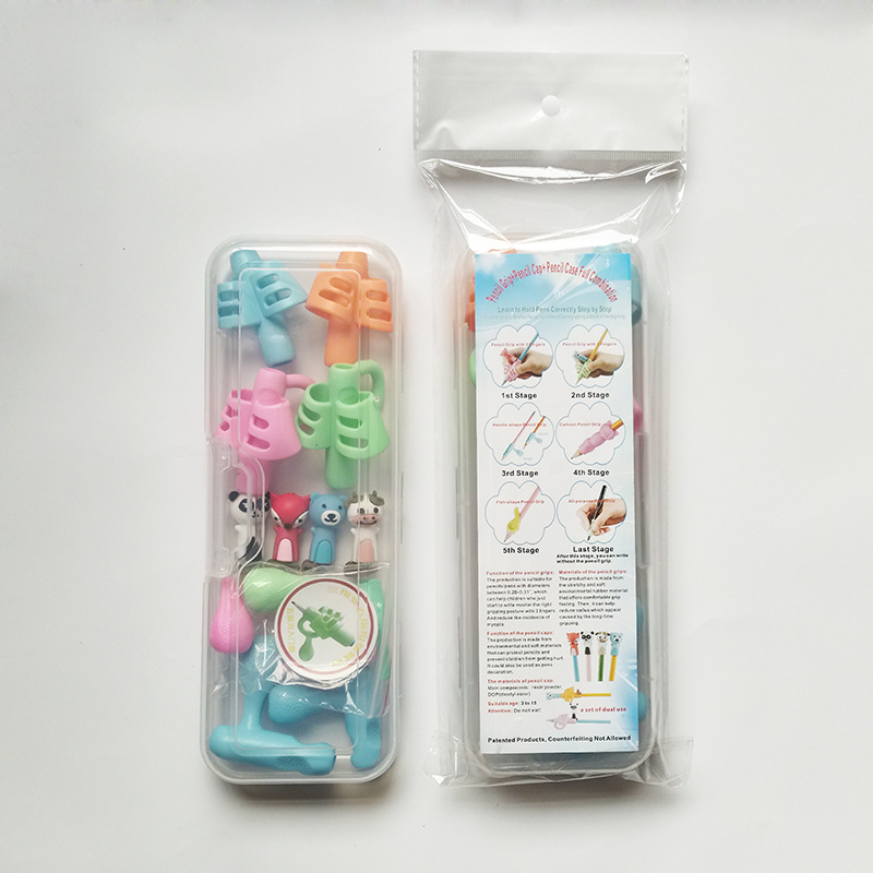 Lote de la fábrica nuevo titular pluma corrector papelería set caja correcta estudiante escritura postura niños regalo con lápiz