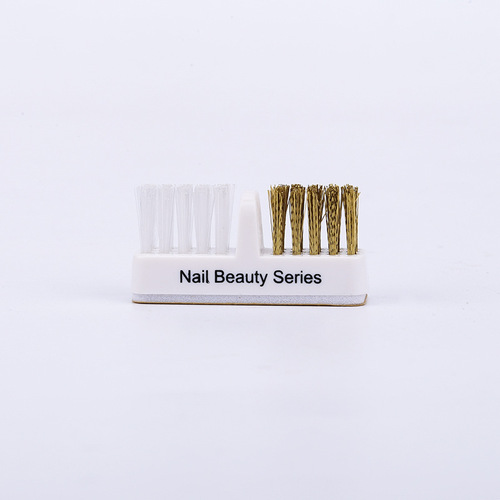Wholesale nail polisher grinding head cleaning brush dust brush metal brush one brush dual-purpose steel wire rubber hair machine head brush