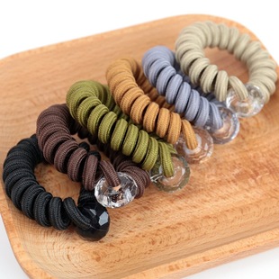 South Korea's KKNEKKI headdress solid color seamless rubber band tie rope hair rope does not hurt hair does not strangle telephone line Hair ring