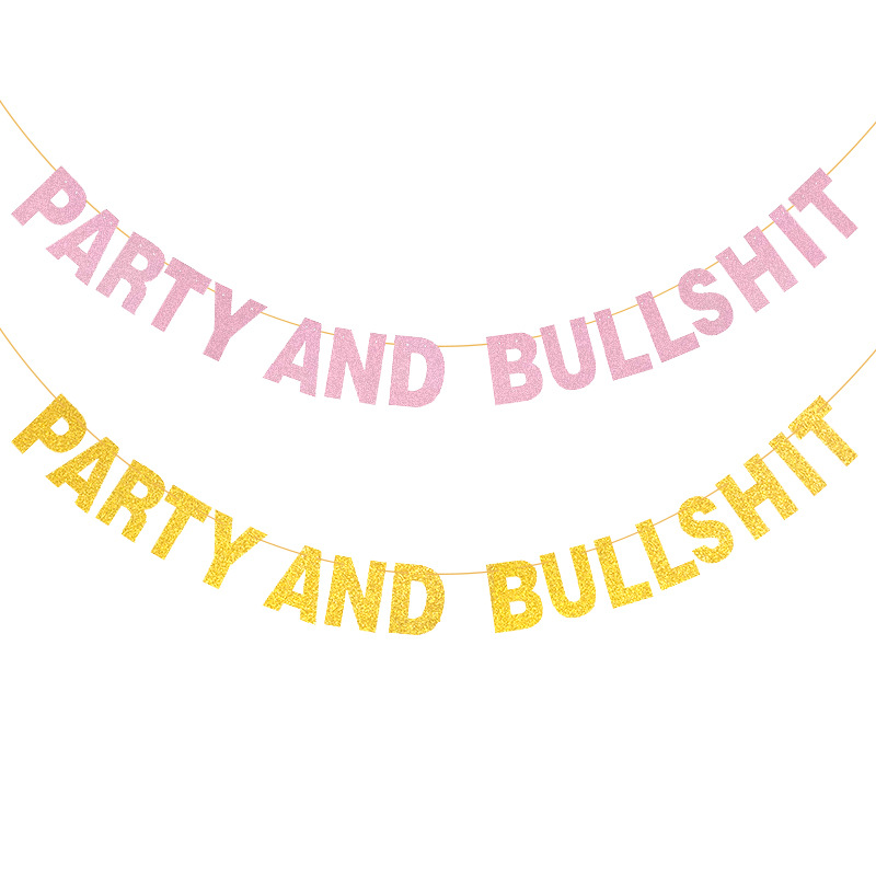 Fiesta de un solo partido guirnalda decoración europea y americana de oro rosa fiesta y brillo guirnalda carta banner