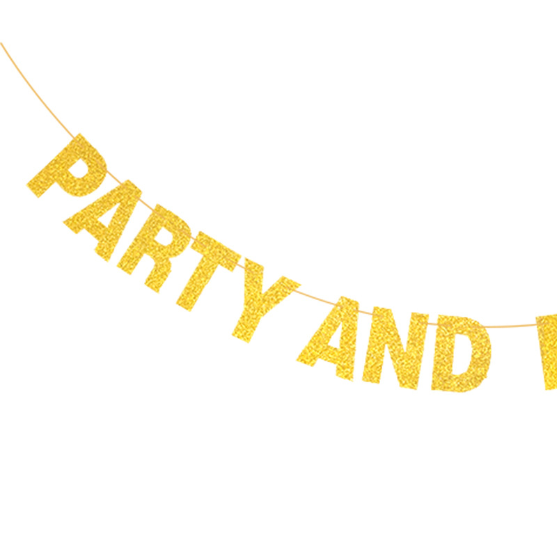 Fiesta de un solo partido guirnalda decoración europea y americana de oro rosa fiesta y brillo guirnalda carta banner